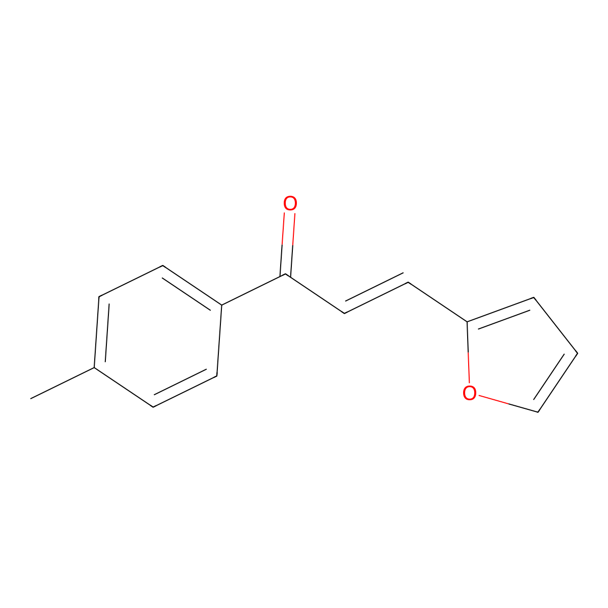 3-(2-Furanyl)-1-(4-methylphenyl)-2-propen-1-one molecular structure, CAS 14385-63-8