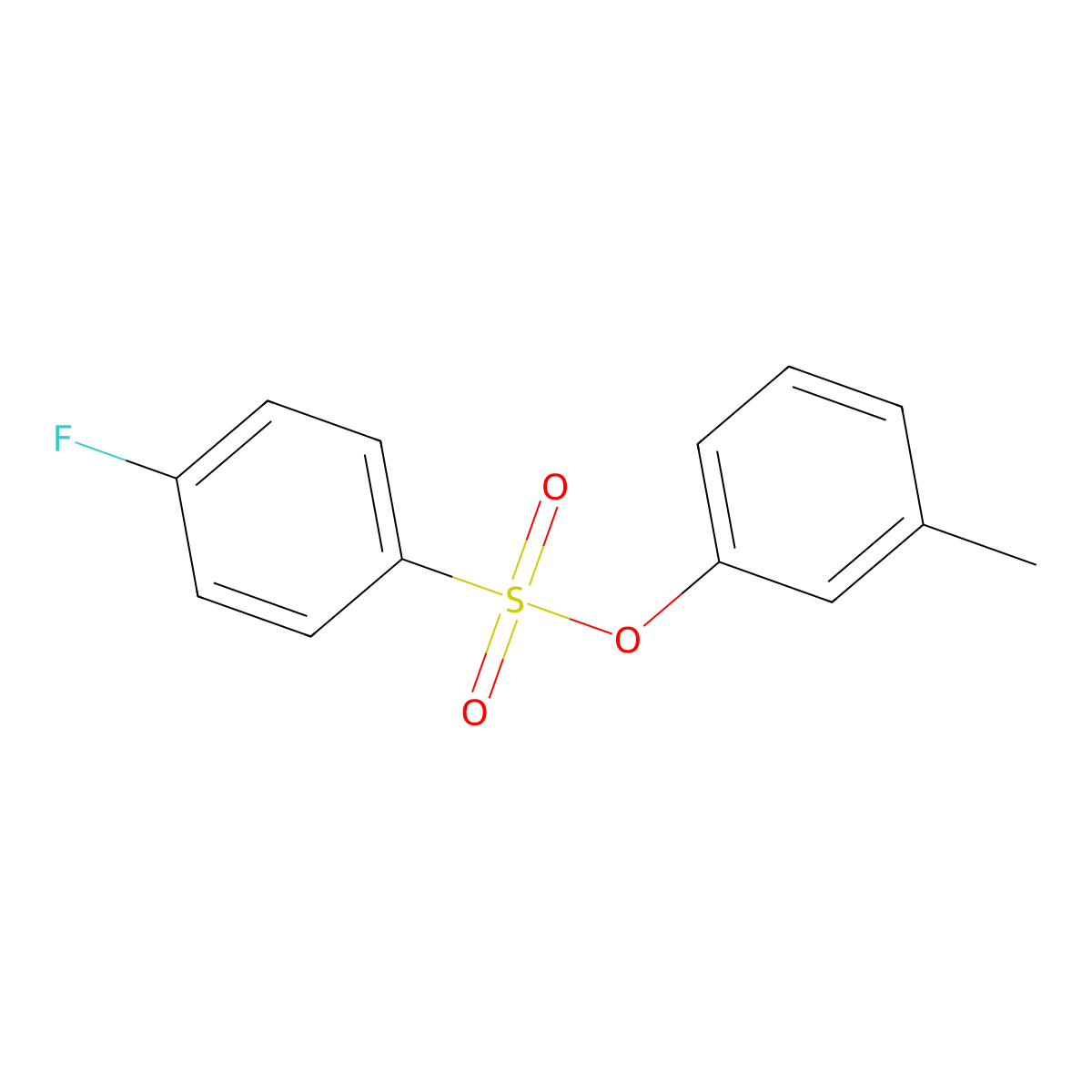 3-Methylphenyl 4-fluorobenzenesulfonate molecular structure, CAS 143858-74-6
