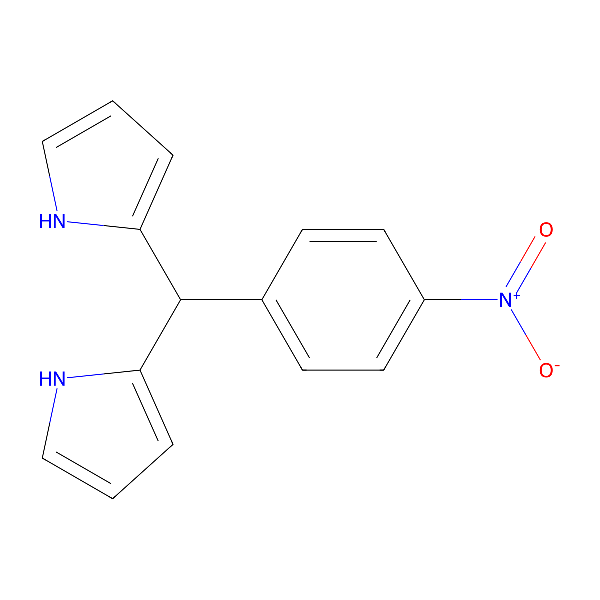 2-[(4-nitrophenyl)(1H-pyrrol-2-yl)methyl]-1H-pyrrole molecular structure, CAS 143859-77-2