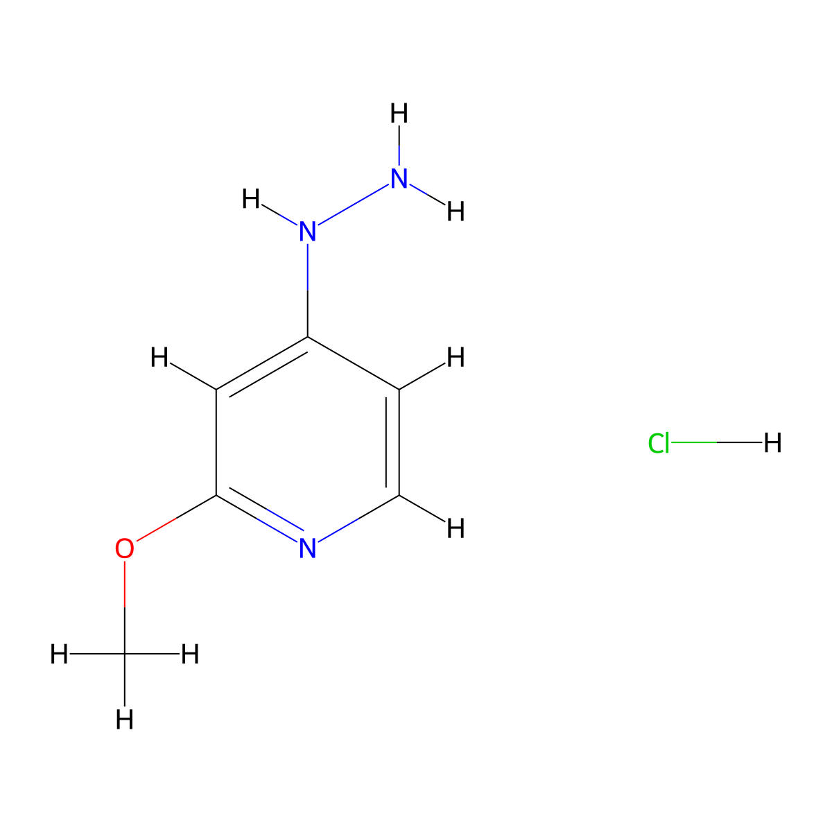 4-Hydrazinyl-2-methoxypyridine hydrochloride molecular structure, CAS 1438599-55-3