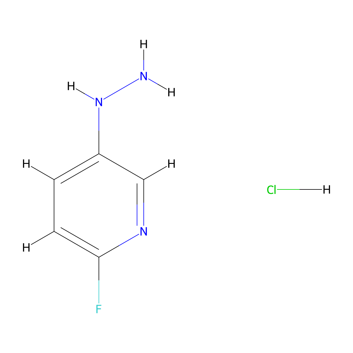 2-(6-Fluoropyridin-3-yl)hydrazine hydrochloride molecular structure, CAS 1438599-61-1