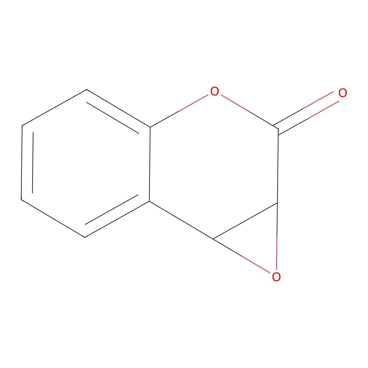 Coumarin 3,4-epoxide molecular structure, CAS 143873-69-2