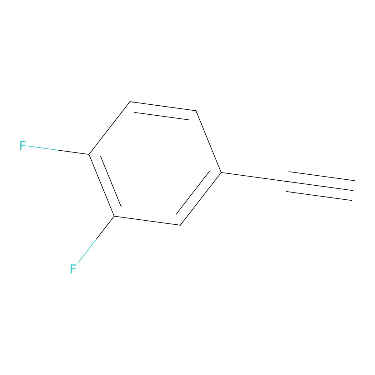 3,4-Difluorophenylacetylene molecular structure, CAS 143874-13-9