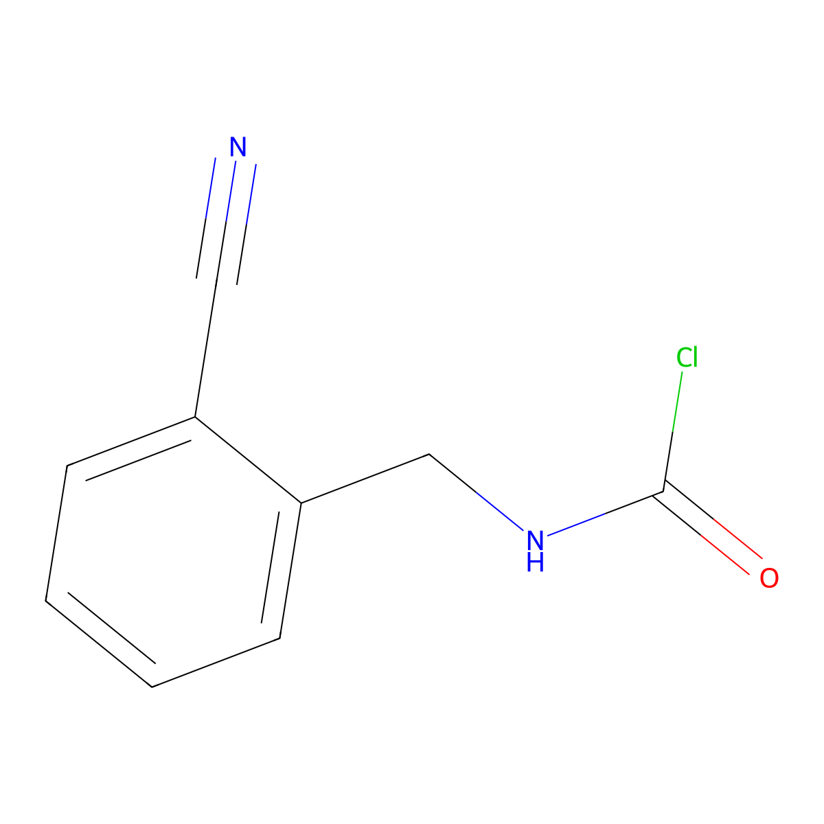 [(2-Cyanophenyl)methyl]carbamyl chloride molecular structure, CAS 143875-94-9
