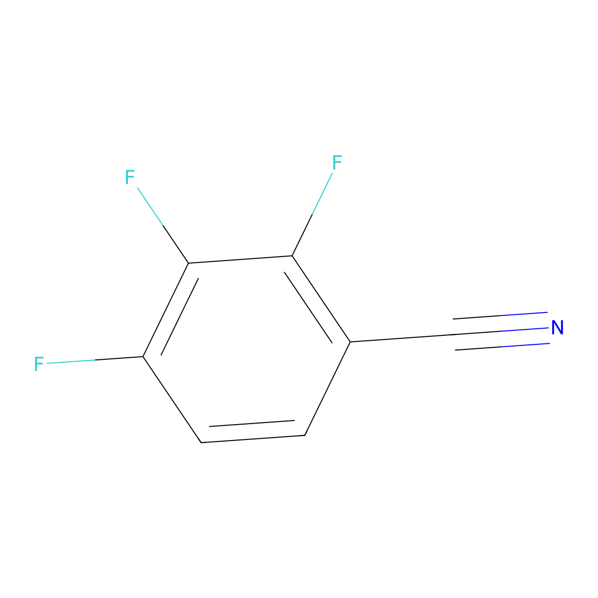 2,3,4-Trifluorobenzonitrile molecular structure, CAS 143879-80-5