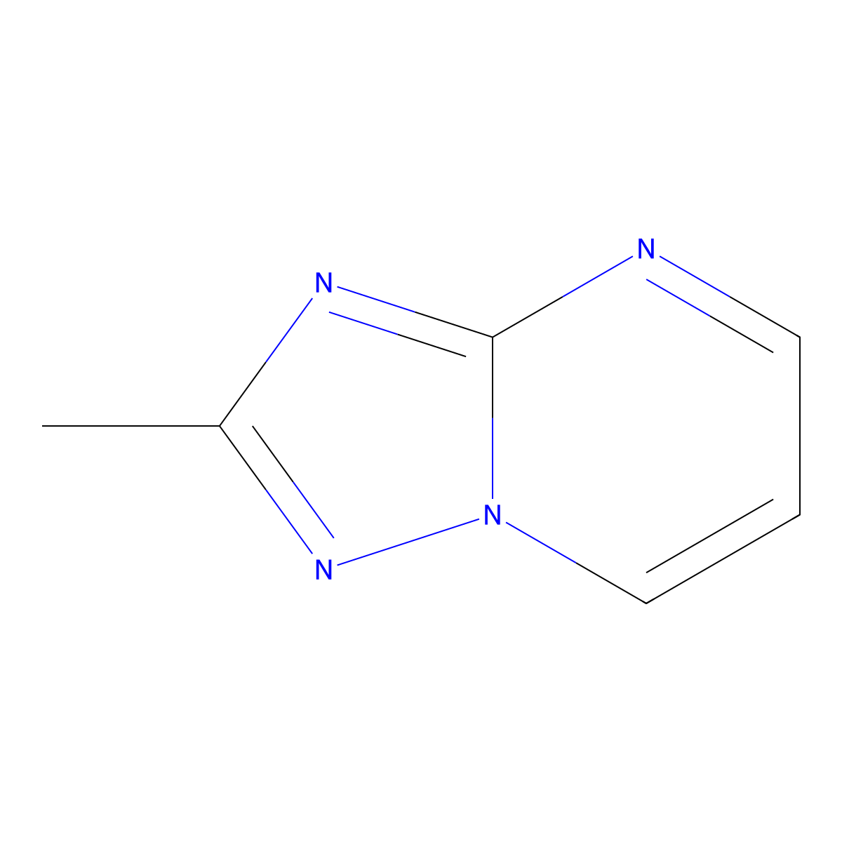2-Methyl-[1,2,4]triazolo[1,5-a]pyrimidine molecular structure, CAS 14388-63-7