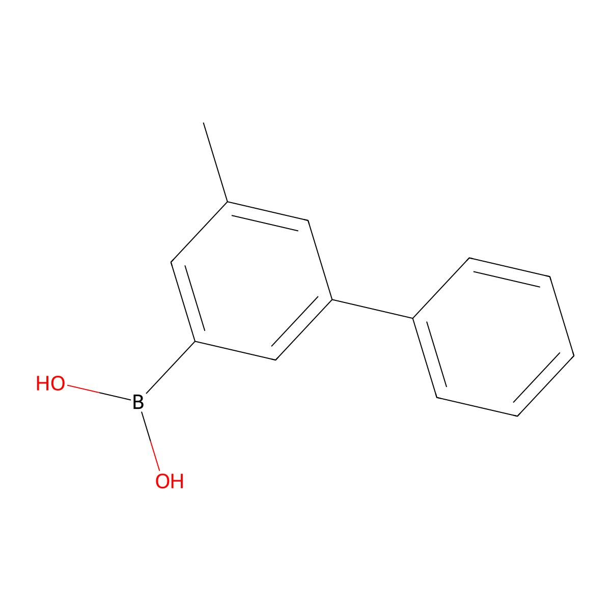 (5-Methyl-(1,1'-biphenyl)-3-yl)boronic acid molecular structure, CAS 1438810-06-0