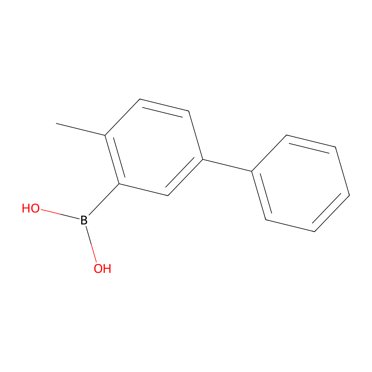 4-Methylbiphenyl-3-ylboronic acid molecular structure, CAS 1438810-09-3