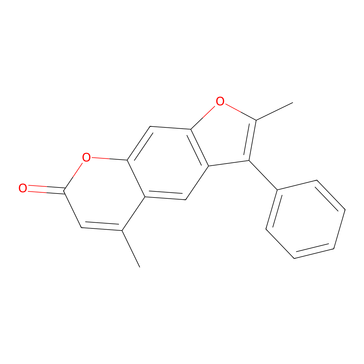 2,5-dimethyl-3-phenyl-7H-furo[3,2-g]chromen-7-one molecular structure, CAS 143882-69-3
