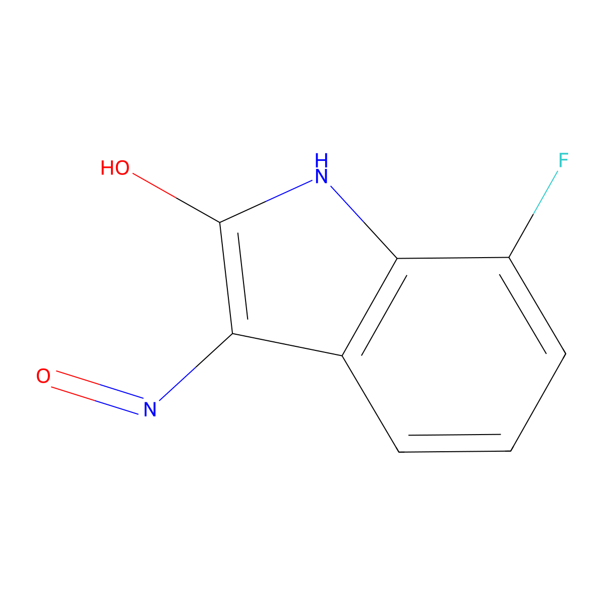 7-Fluoro-3-(hydroxyimino)indolin-2-one molecular structure, CAS 143884-84-8
