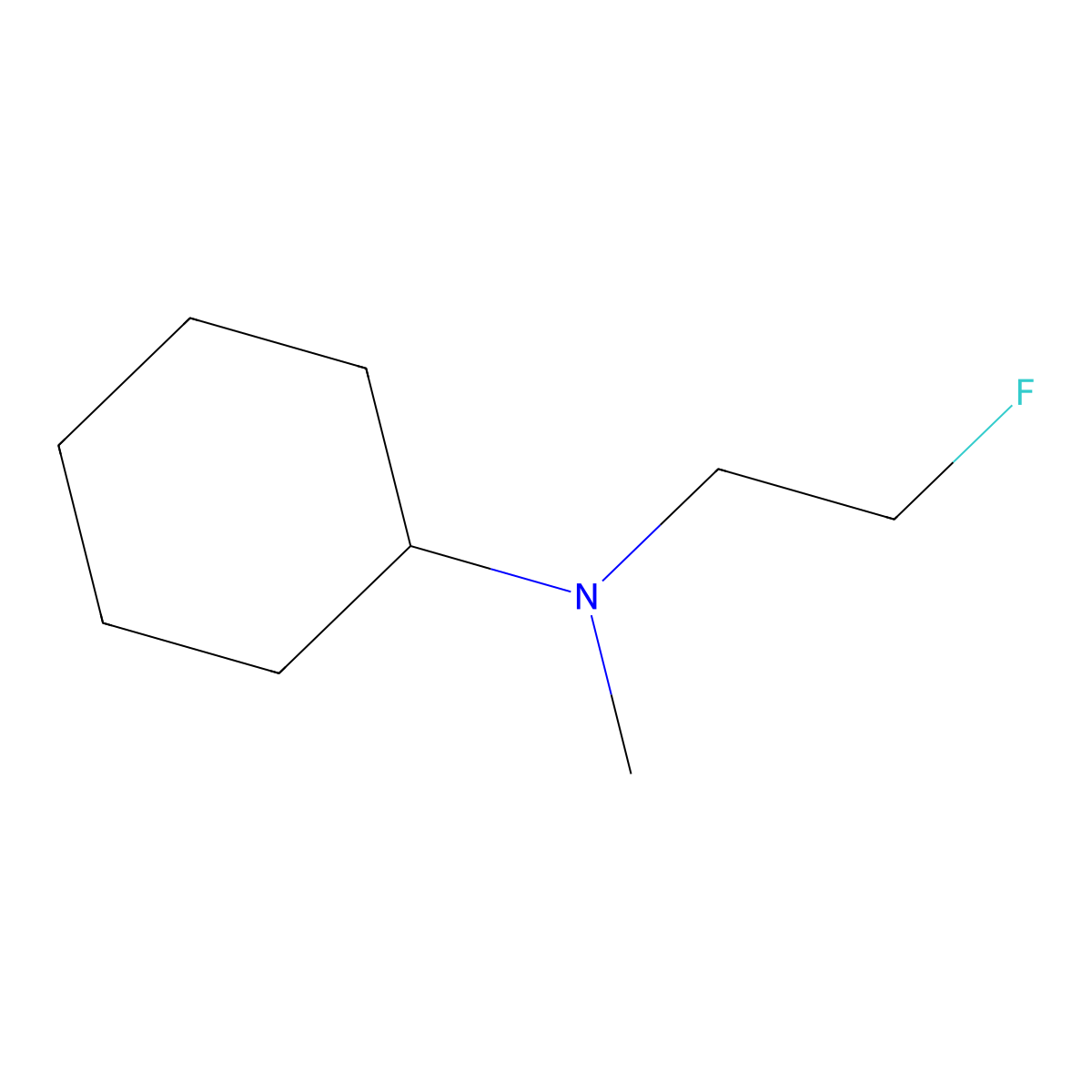 N-(2-Fluoroethyl)-N-methylcyclohexanamine molecular structure, CAS 1438847-98-3