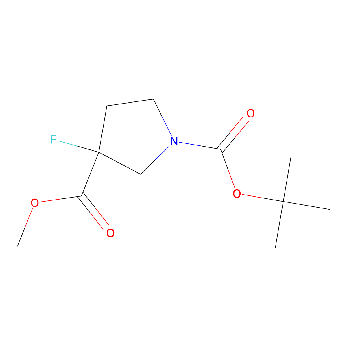 Methyl (S)-1-Boc-3-fluoropyrrolidine-3-carboxylate molecular structure, CAS 1438852-71-1
