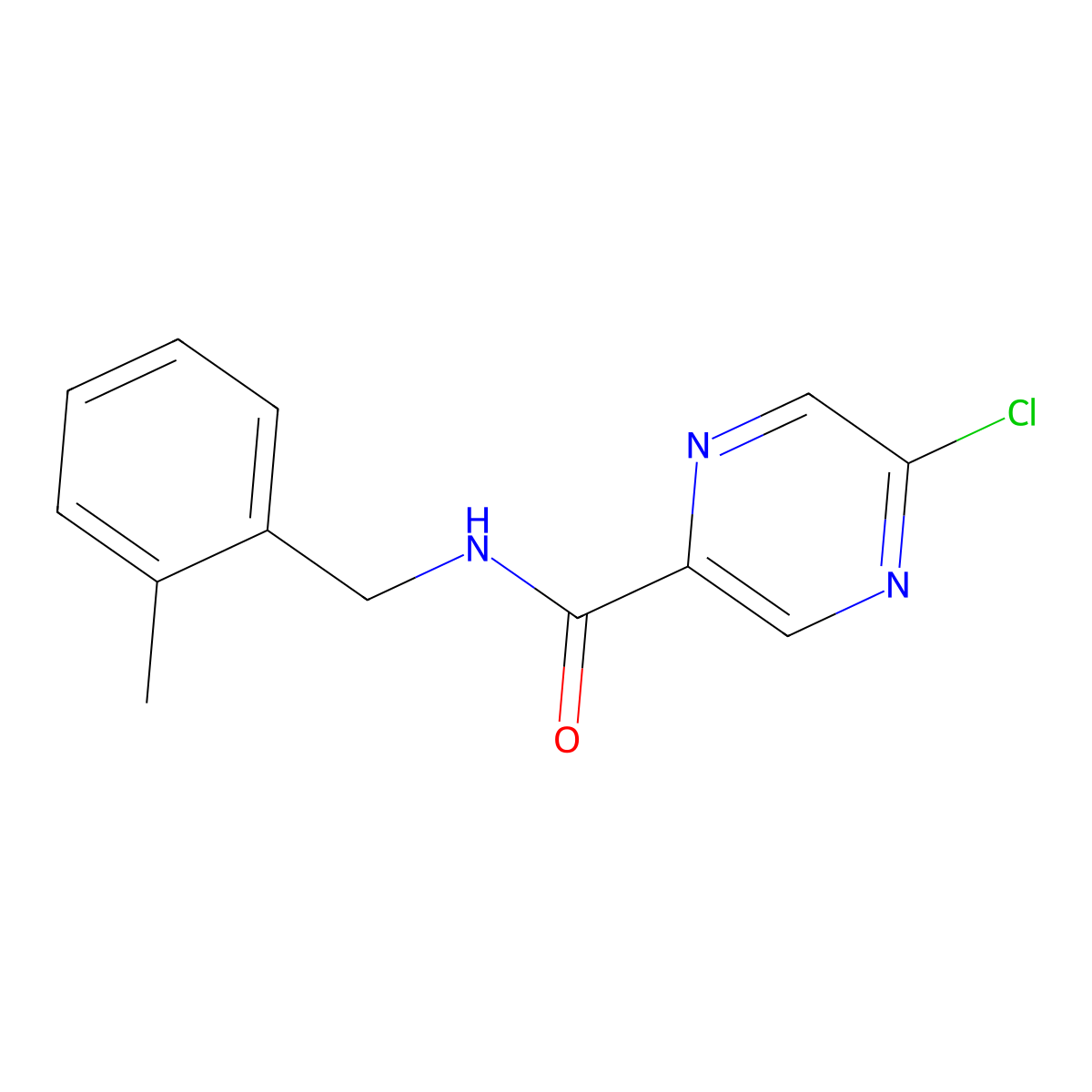 5-Chloro-N-(2-methylbenzyl)pyrazine-2-carboxamide molecular structure, CAS 1438853-95-2