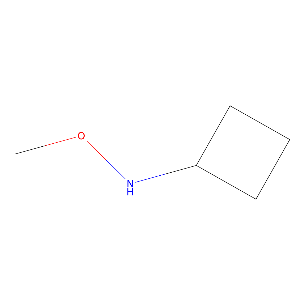 N-methoxycyclobutanamine molecular structure, CAS 1438858-51-5