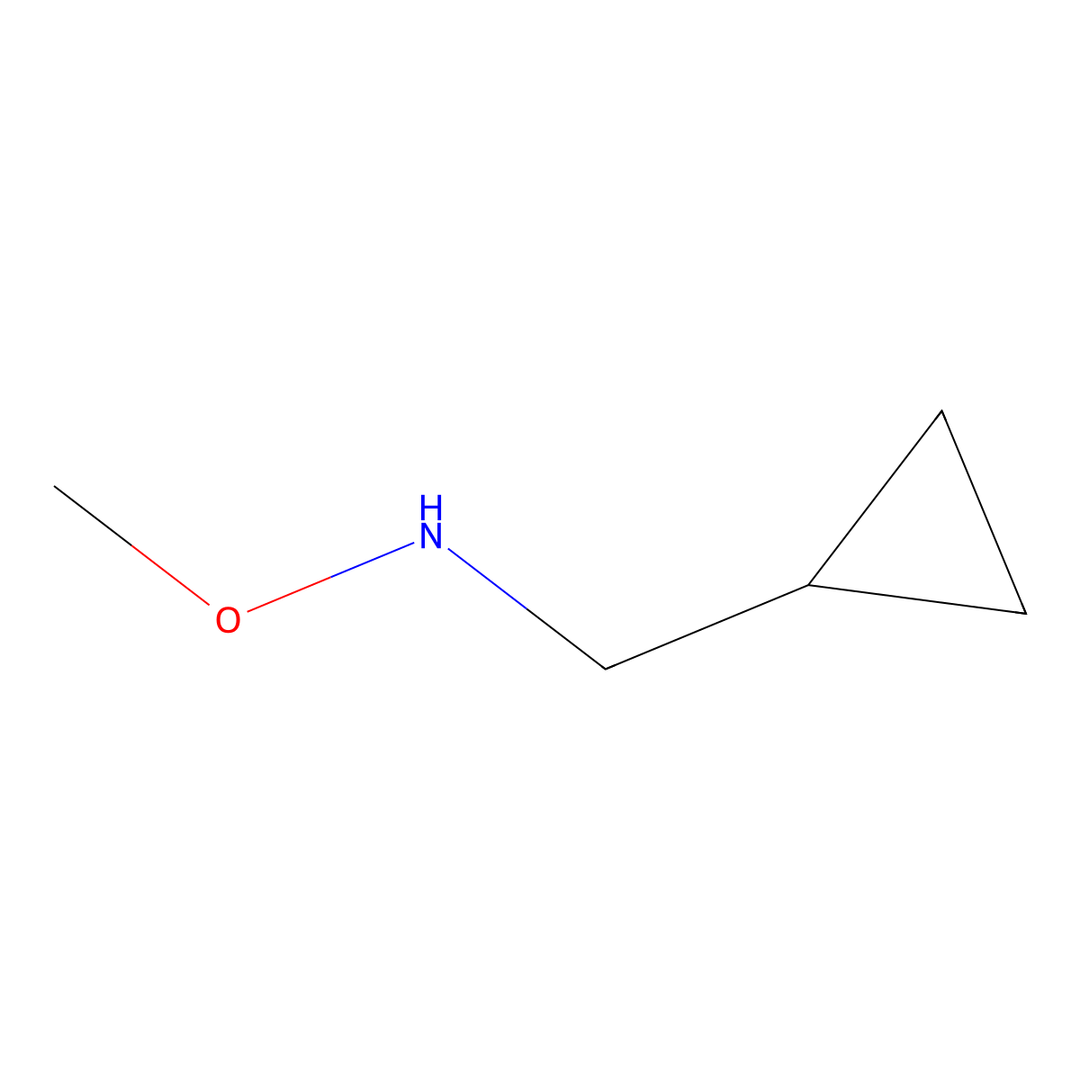 (Cyclopropylmethyl)(methoxy)amine molecular structure, CAS 1438858-70-8