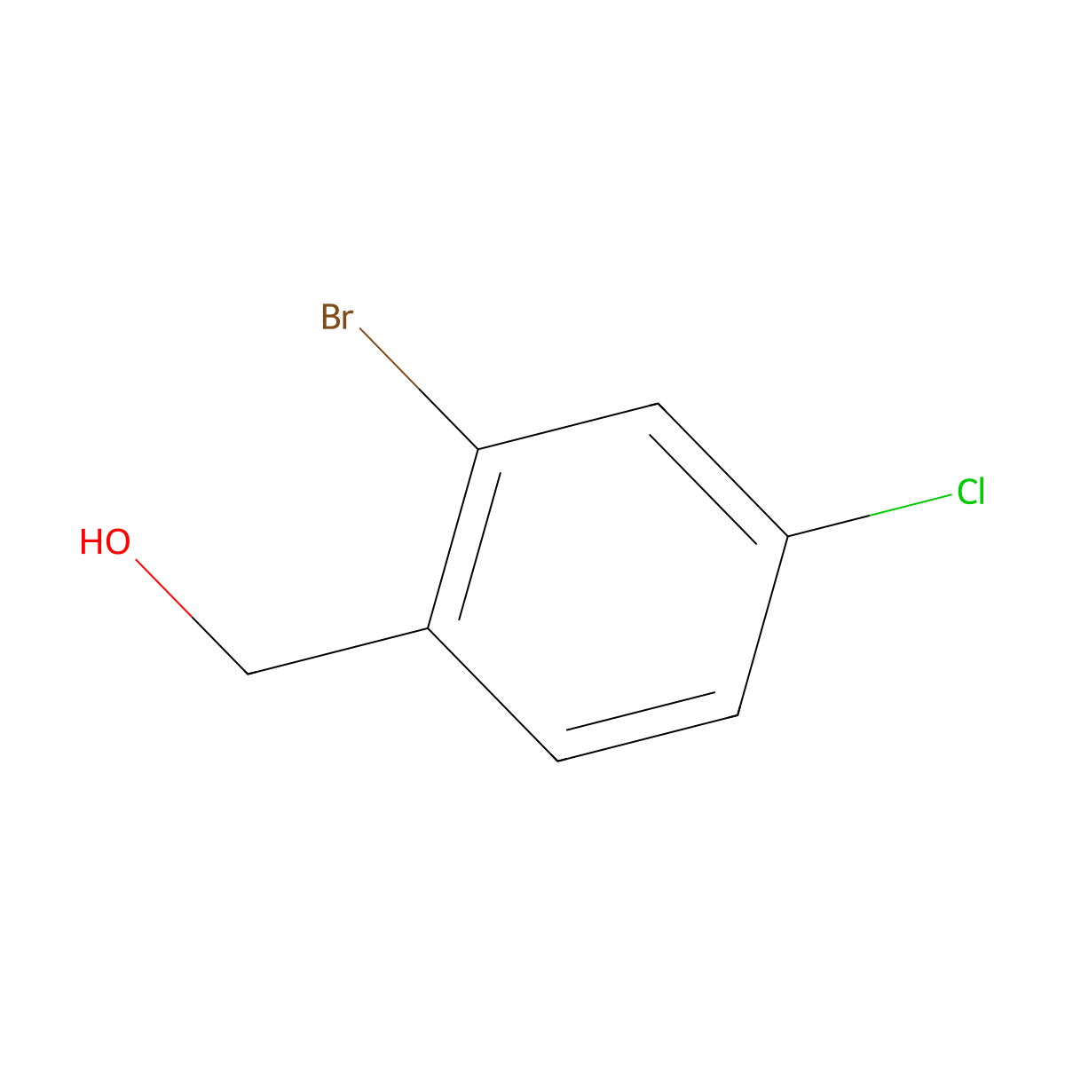 (2-Bromo-4-chlorophenyl)methanol molecular structure, CAS 143888-84-0