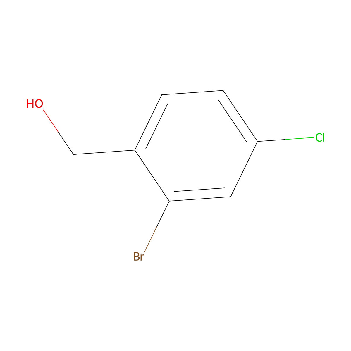 (2-Bromo-4-chlorophenyl)methanol molecular structure, CAS 143888-84-0