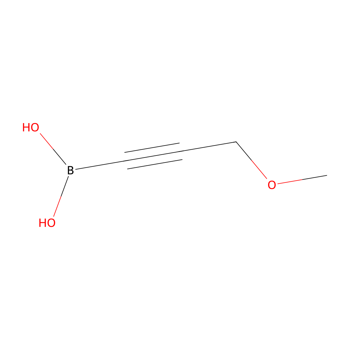 (3-Methoxyprop-1-yn-1-yl)boronic acid molecular structure, CAS 1438888-08-4