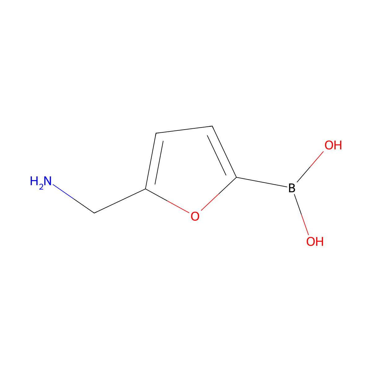 [5-(Aminomethyl)furan-2-yl]boronic acid molecular structure, CAS 1438888-10-8