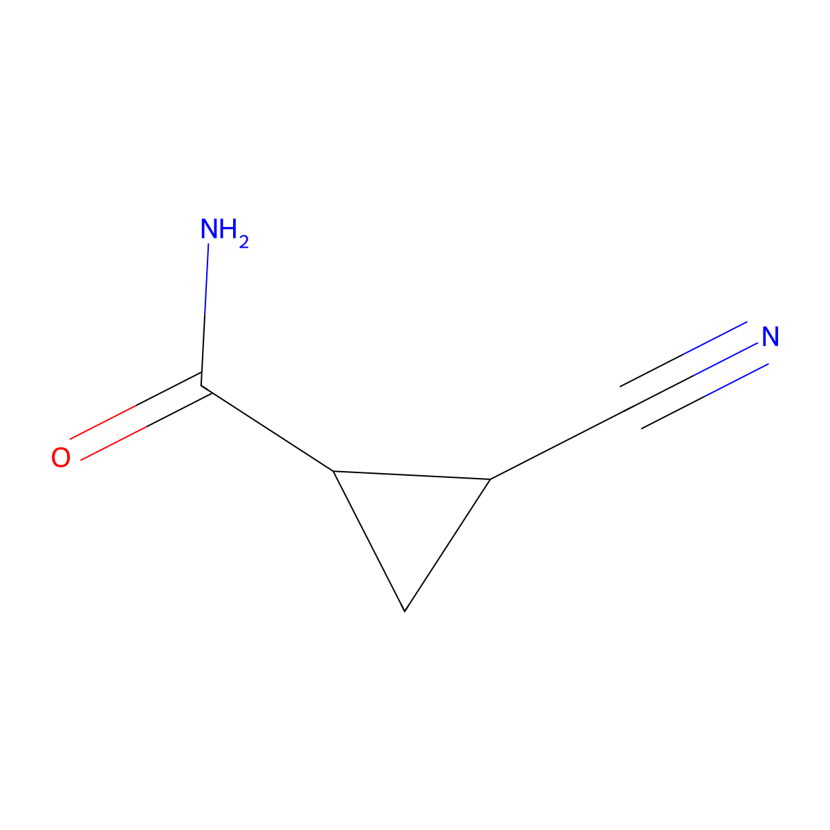cis-2-Cyanocyclopropanecarboxamide molecular structure, CAS 1438897-34-7