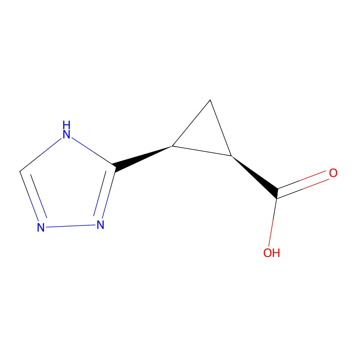 rac-(1R,2S)-2-(1H-1,2,4-triazol-3-yl)cyclopropane-1-carboxylic acid molecular structure, CAS 1438897-37-0