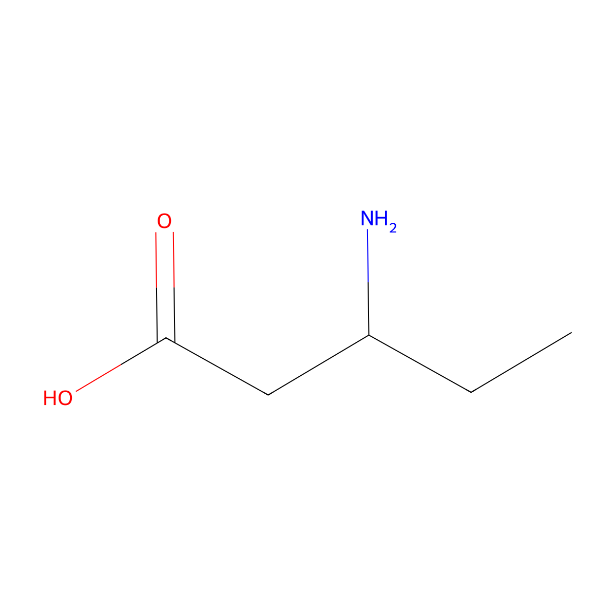 (S)-3-Aminopentanoic acid molecular structure, CAS 14389-77-6