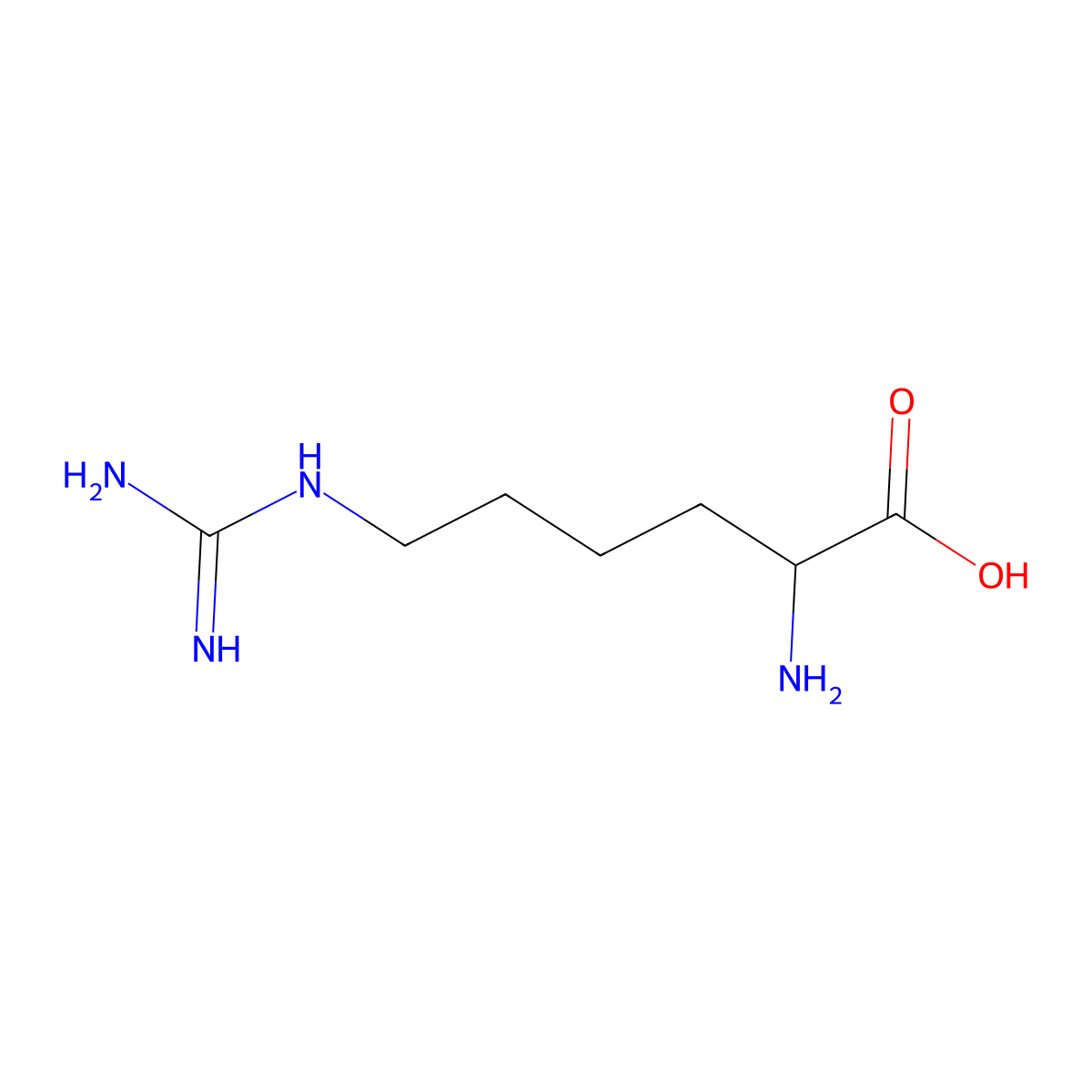 L-Lysine, N6-(aminoiminomethyl)- molecular structure, CAS 143896-43-9
