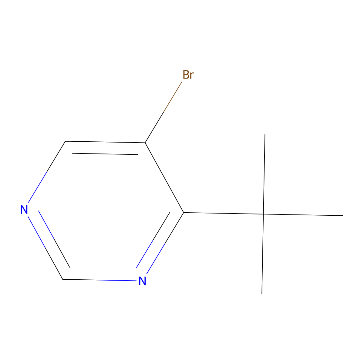 5-Bromo-4-(tert-butyl)pyrimidine molecular structure, CAS 1439-08-3