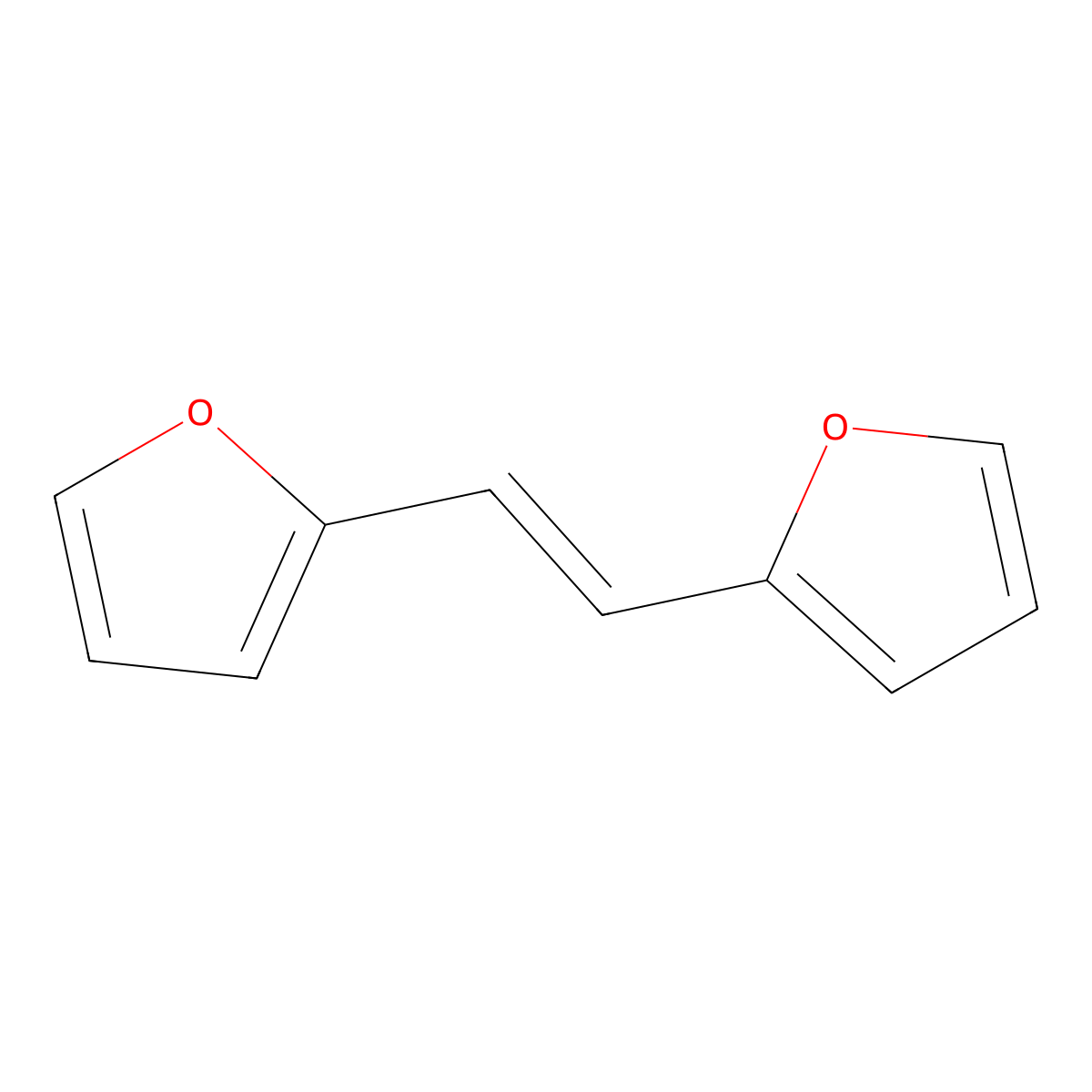 2-[(E)-2-(furan-2-yl)ethenyl]furan molecular structure, CAS 1439-19-6