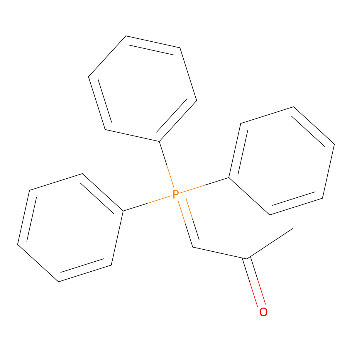 1-(Triphenylphosphoranylidene)acetone molecular structure, CAS 1439-36-7