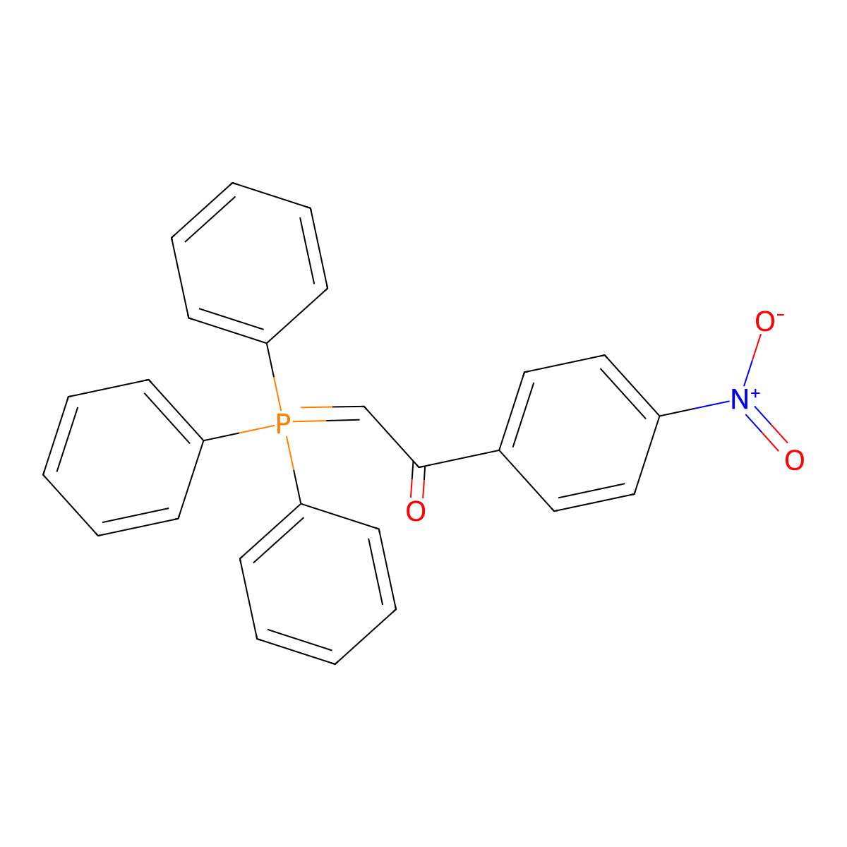 Acetophenone, 4'-nitro-2-(triphenylphosphoranylidene)- molecular structure, CAS 1439-43-6