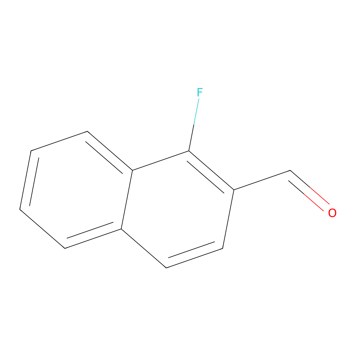 1-Fluoronaphthalene-2-carbaldehyde molecular structure, CAS 143901-96-6