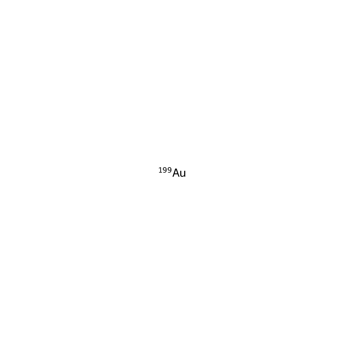 Gold-199 molecular structure, CAS 14391-11-8