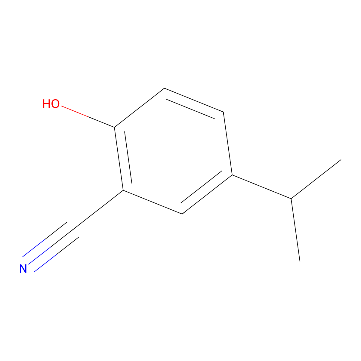 2-Hydroxy-5-isopropylbenzonitrile molecular structure, CAS 143912-49-6