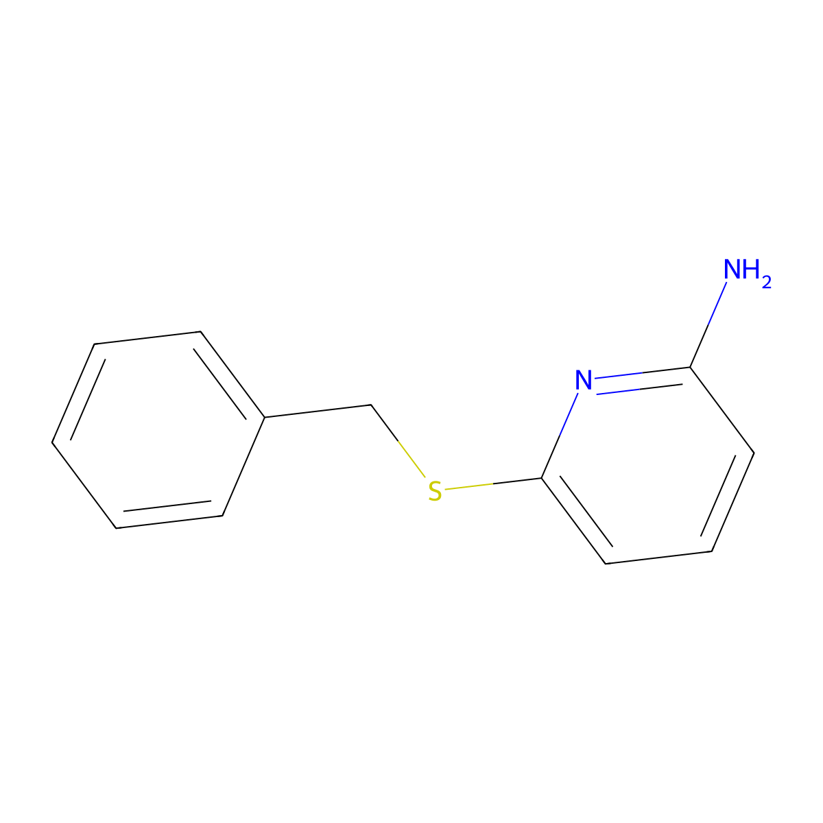 6-(Benzylsulfanyl)pyridin-2-amine molecular structure, CAS 143914-52-7