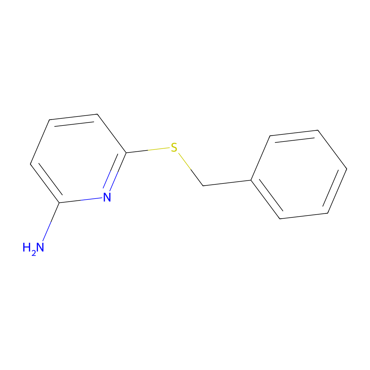 6-(Benzylsulfanyl)pyridin-2-amine molecular structure, CAS 143914-52-7