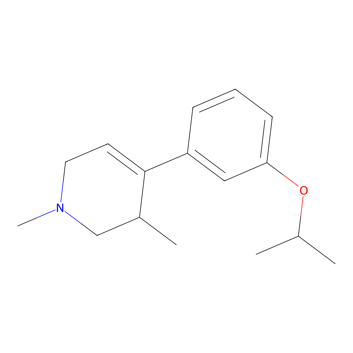 (R)-4-(3-Isopropoxyphenyl)-1,3-dimethyl-1,2,3,6-tetrahydropyridine molecular structure, CAS 143919-32-8