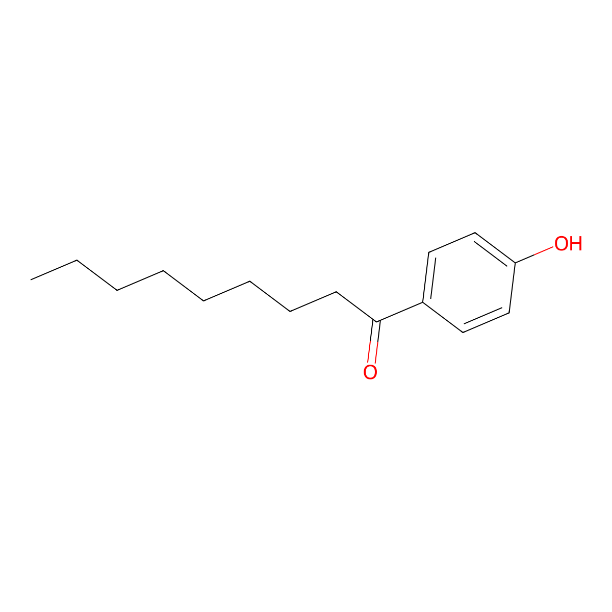 1-(4-Hydroxyphenyl)-1-nonanone molecular structure, CAS 14392-69-9