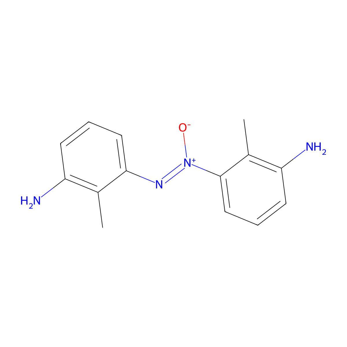 3,3'-Diamino-2,2'-dimethylazoxybenzene molecular structure, CAS 143922-96-7