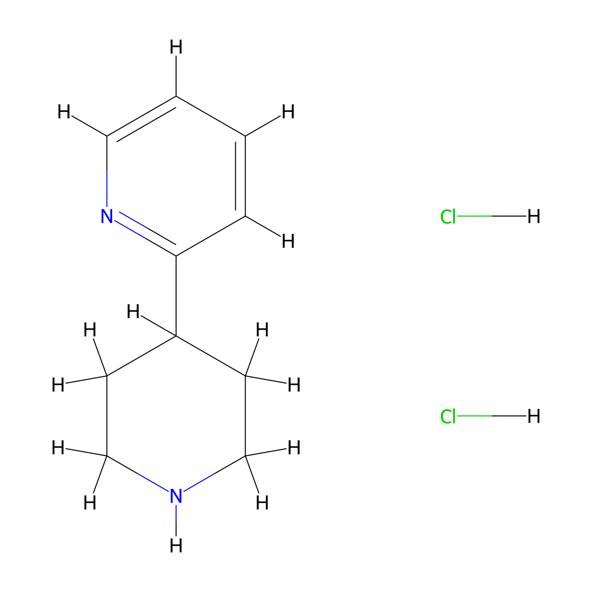 2-(Piperidin-4-yl)pyridine dihydrochloride molecular structure, CAS 143924-45-2