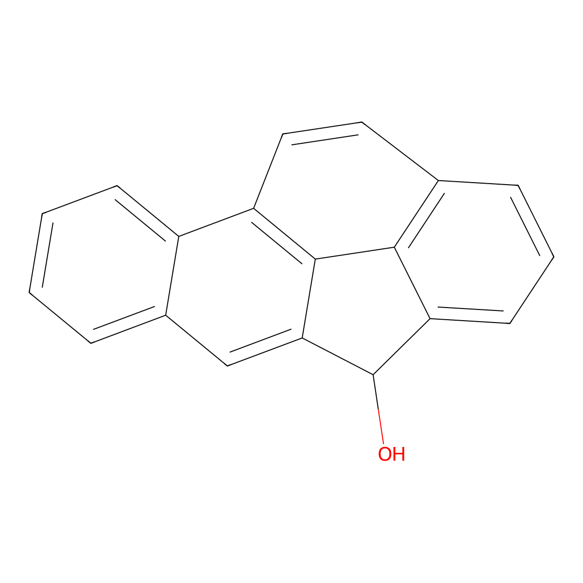 6H-Cyclopenta(def)chrysen-6-ol molecular structure, CAS 143924-52-1
