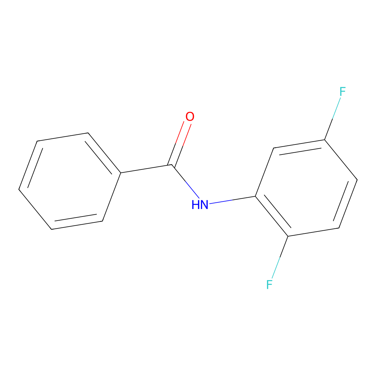 Benzamide, N-(2,5-difluorophenyl)- molecular structure, CAS 143925-43-3