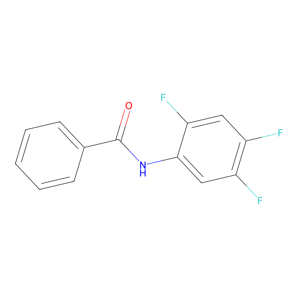 N-(2,4,5-trifluorophenyl)benzamide molecular structure, CAS 143925-47-7