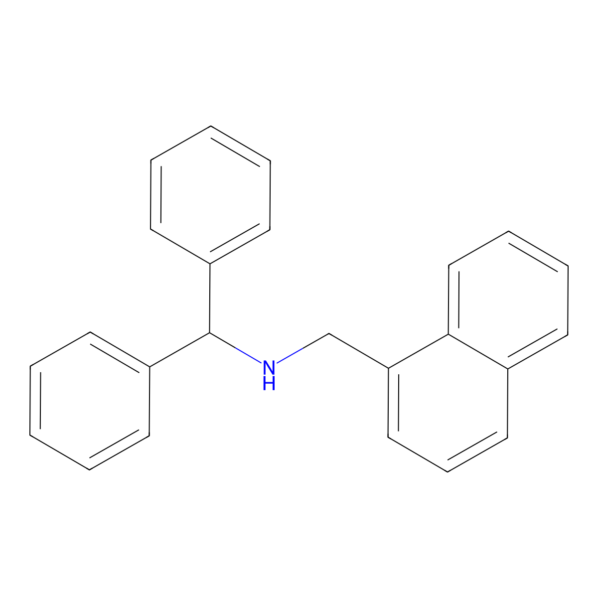N-(Diphenylmethyl)-1-naphthalenemethanamine molecular structure, CAS 14393-14-7