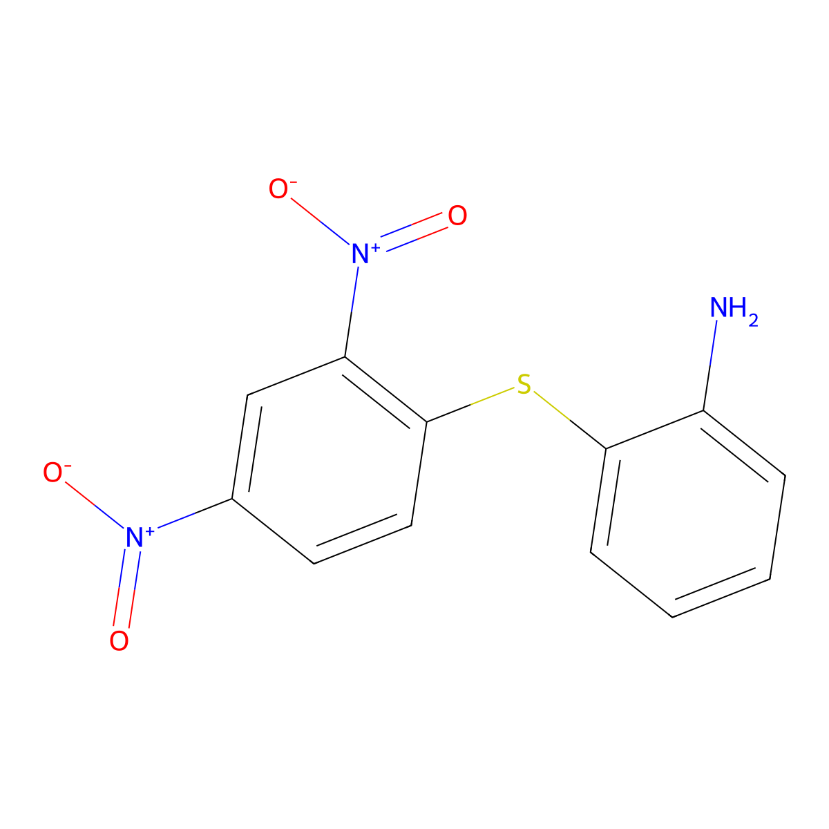 2-[(2,4-Dinitrophenyl)thio]aniline molecular structure, CAS 14393-62-5