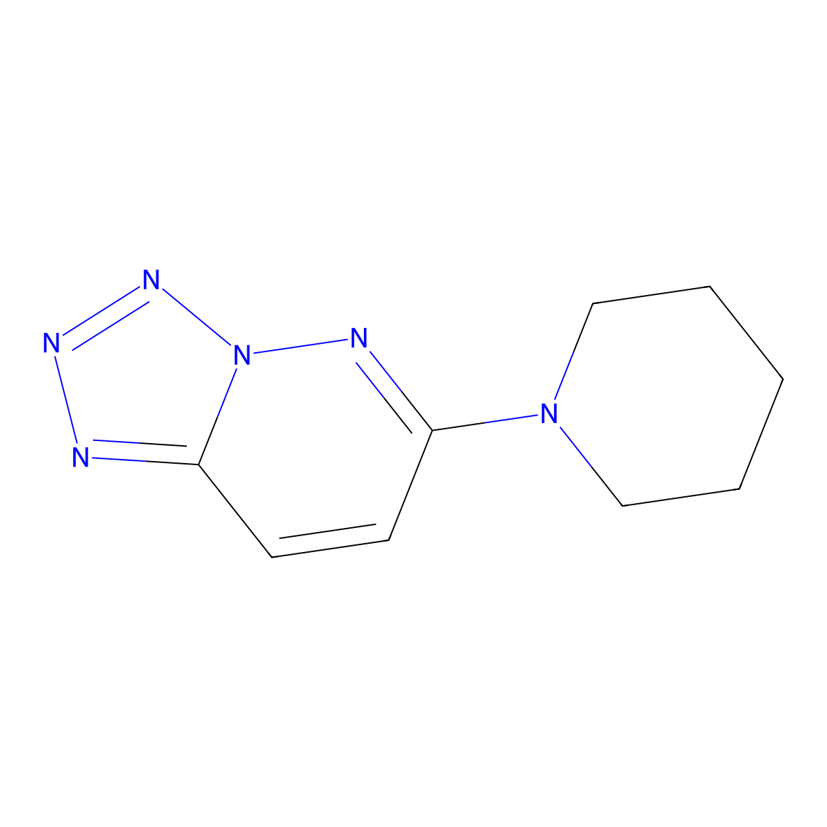 6-(1-Piperidinyl)tetrazolo[1,5-b]pyridazine molecular structure, CAS 14393-73-8
