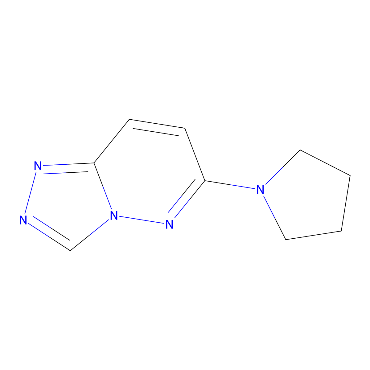 6-Pyrrolidin-1-yl-[1,2,4]triazolo[4,3-b]pyridazine molecular structure, CAS 14393-75-0
