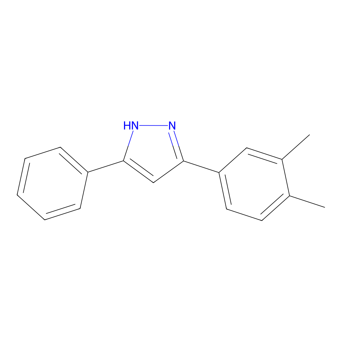 3-(3,4-dimethylphenyl)-5-phenyl-1H-Pyrazole molecular structure, CAS 1439307-35-3