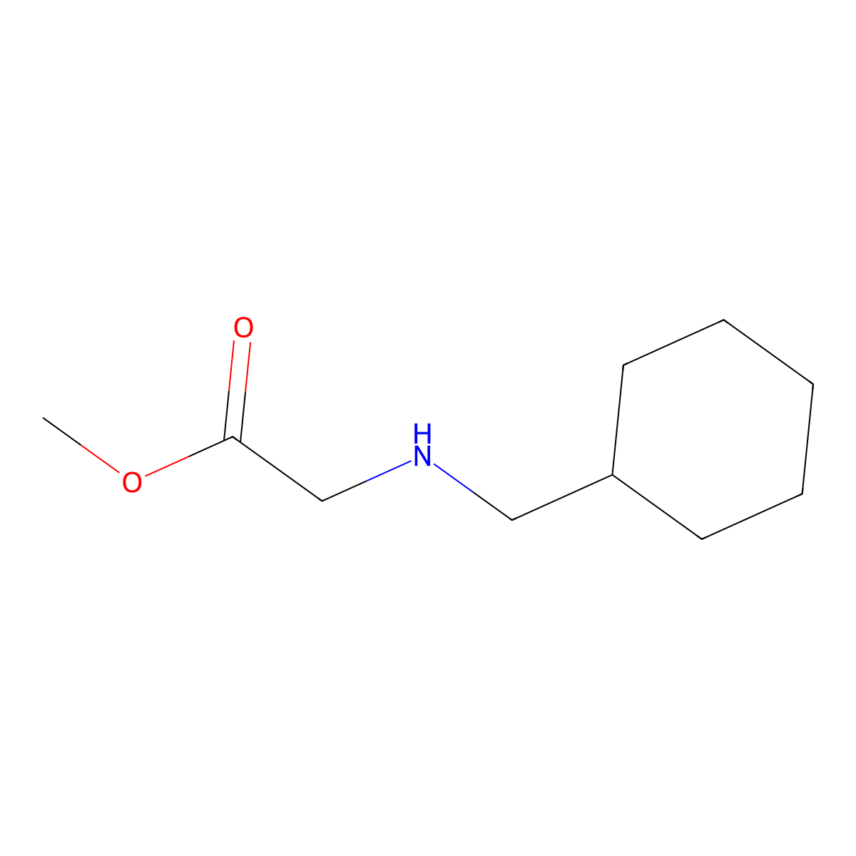 Methyl (cyclohexylmethyl)glycinate molecular structure, CAS 143935-47-1