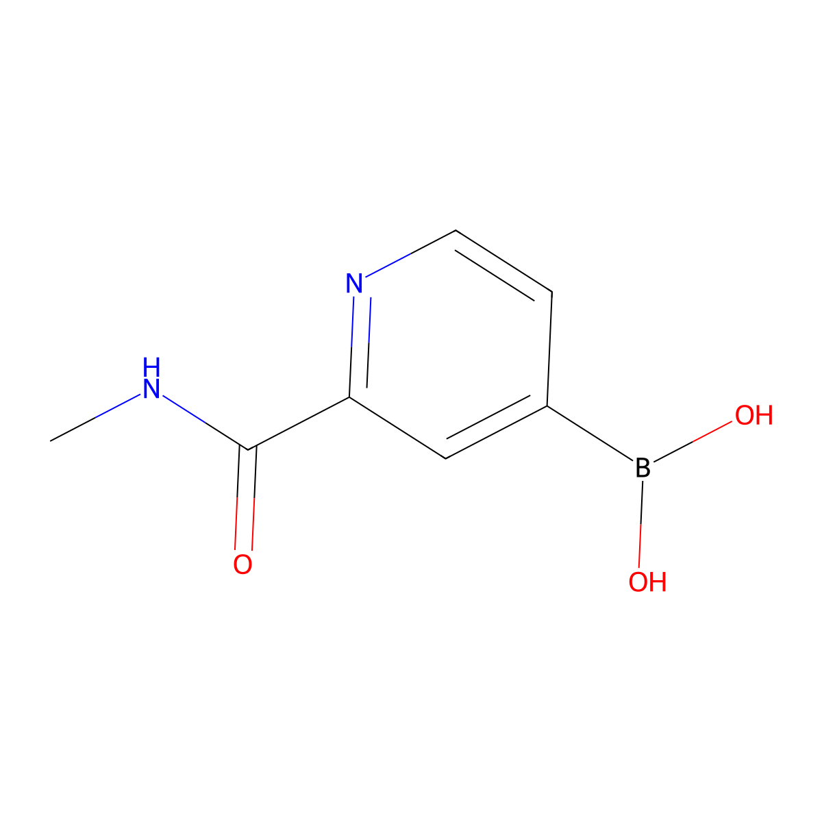 [2-(Methylcarbamoyl)pyridin-4-yl]boronic acid molecular structure, CAS 1439366-09-2